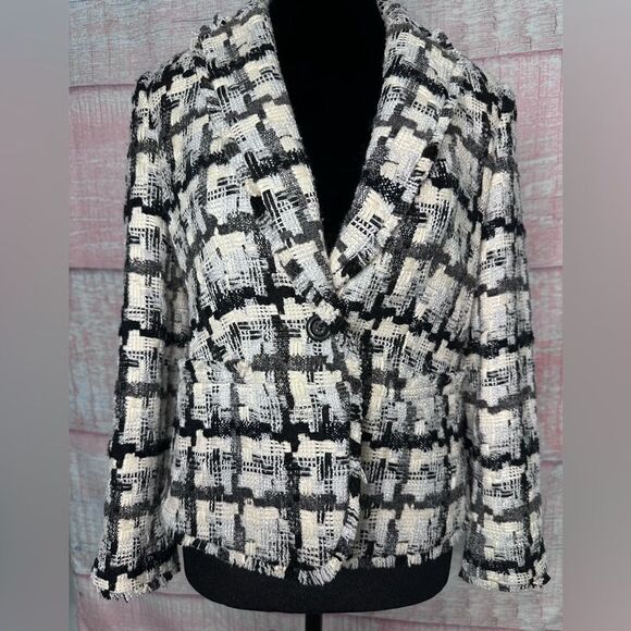 Ann Taylor Tweed Jacket Size 0 - Picture 1 of 8